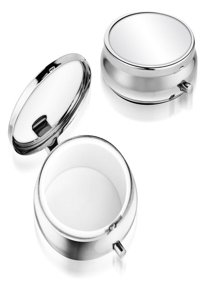 سيبا علبة حبوب دواء محمولة من سيبا، علبة حبوب متعددة الوظائف مقاومة للرطوبة للسفر، مناسبة للحقيبة والجيب، علبة تنظيم حبوب دواء معدنية لطيفة للفيتامينات وزيت السمك والمكملات الغذائية (قسم واحد) - Image 1